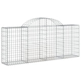 Paniers à gabions arqués 9 pcs 200x30x80/100 cm Fer galvanisé