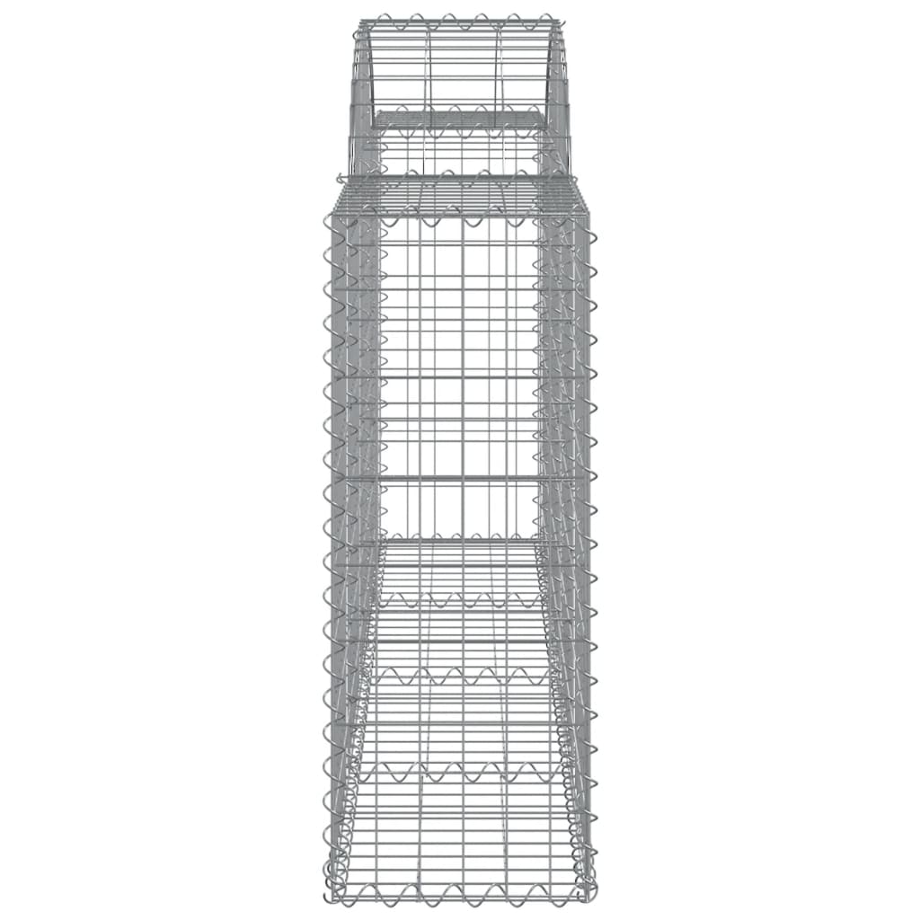 Paniers à gabions arqués 10 pcs 200x30x80/100 cm Fer galvanisé