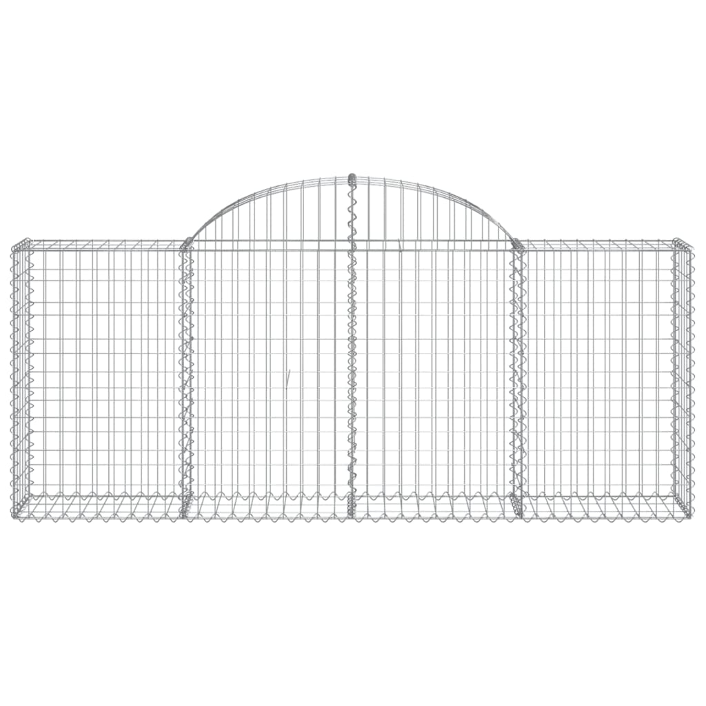 Arched Gabion Baskets 11 pcs 200x30x80/100 cm Galvanized Iron