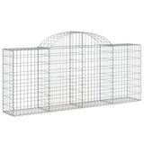 Arched Gabion Baskets 13 pcs 200x30x80/100 cm Galvanized Iron