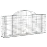 Paniers à gabions arqués 25 pcs 200x30x80/100 cm Fer galvanisé