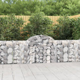 Paniers à gabions arqués 40 pcs 200x30x80/100 cm Fer galvanisé