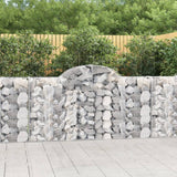 Paniers à gabions arqués 3 pcs 200x30x100/120 cm Fer galvanisé