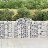 Paniers à gabions arqués 6 pcs 200x30x100/120 cm Fer galvanisé