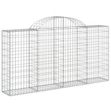 Paniers à gabions arqués 10 pcs 200x30x100/120 cm Fer galvanisé