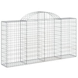 Arched Gabion Baskets 11 pcs 200x30x100/120 cm Galvanized Iron