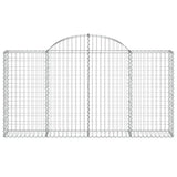 Arched Gabion Baskets 11 pcs 200x30x100/120 cm Galvanized Iron