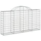 Arched Gabion Baskets 12 pcs 200x30x100/120 cm Galvanized Iron