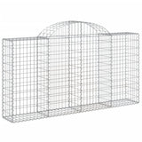 Arched Gabion Baskets 14 pcs 200x30x100/120 cm Galvanized Iron