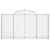 Arched Gabion Baskets 14 pcs 200x30x100/120 cm Galvanized Iron