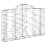 Paniers à gabions arqués 6 pcs 200x30x120/140 cm Fer galvanisé