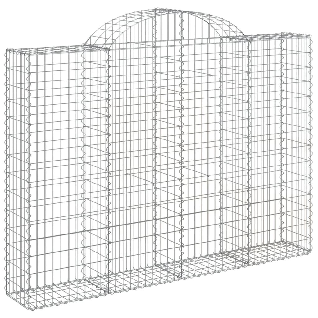 Paniers à gabions arqués 9 pcs 200x30x140/160 cm Fer galvanisé