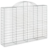 Paniers à gabions arqués 9 pcs 200x30x140/160 cm Fer galvanisé