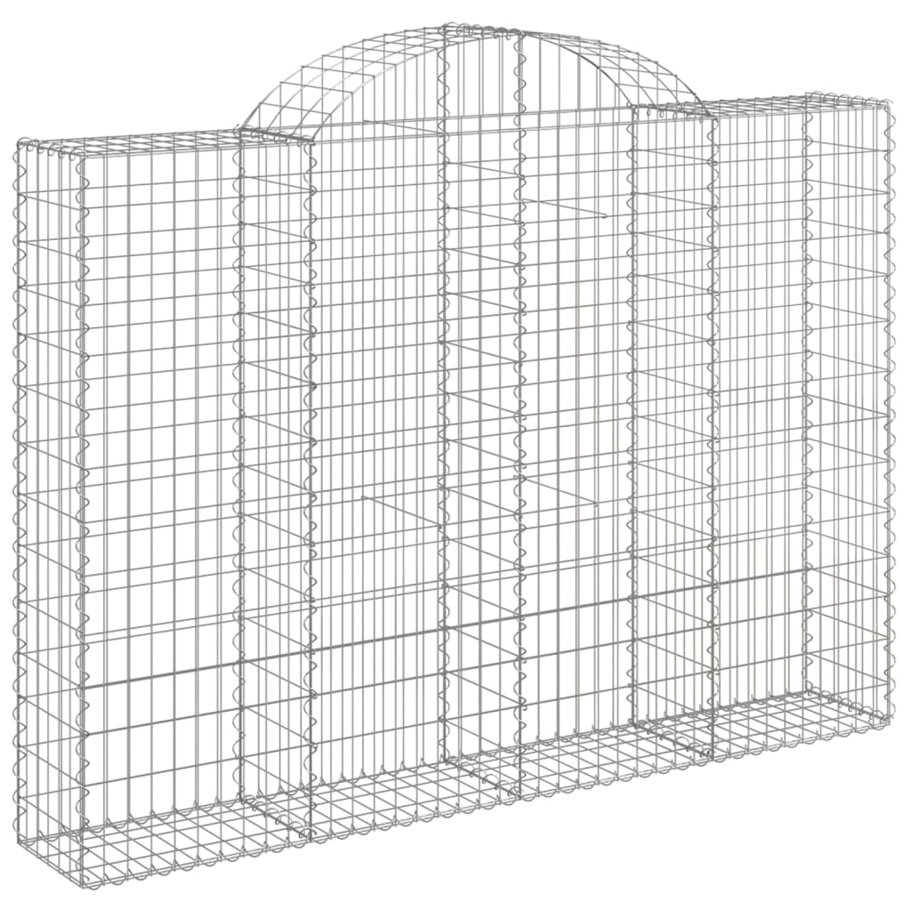 Paniers à gabions arqués 25 pcs 200x30x140/160 cm Fer galvanisé