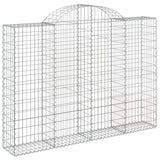 Paniers à gabions arqués 25 pcs 200x30x140/160 cm Fer galvanisé