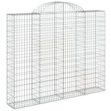 Arched Gabion Baskets 11 pcs 200x30x160/180 cm Galvanized Iron