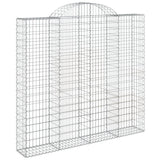 Arched Gabion Baskets 11 pcs 200x30x180/200 cm Galvanized Iron