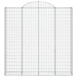 Paniers à gabions arqués 2 pcs 200x30x200/220 cm fer galvanisé