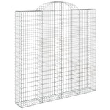 Paniers à gabions arqués 3 pcs 200x30x200/220 cm fer galvanisé