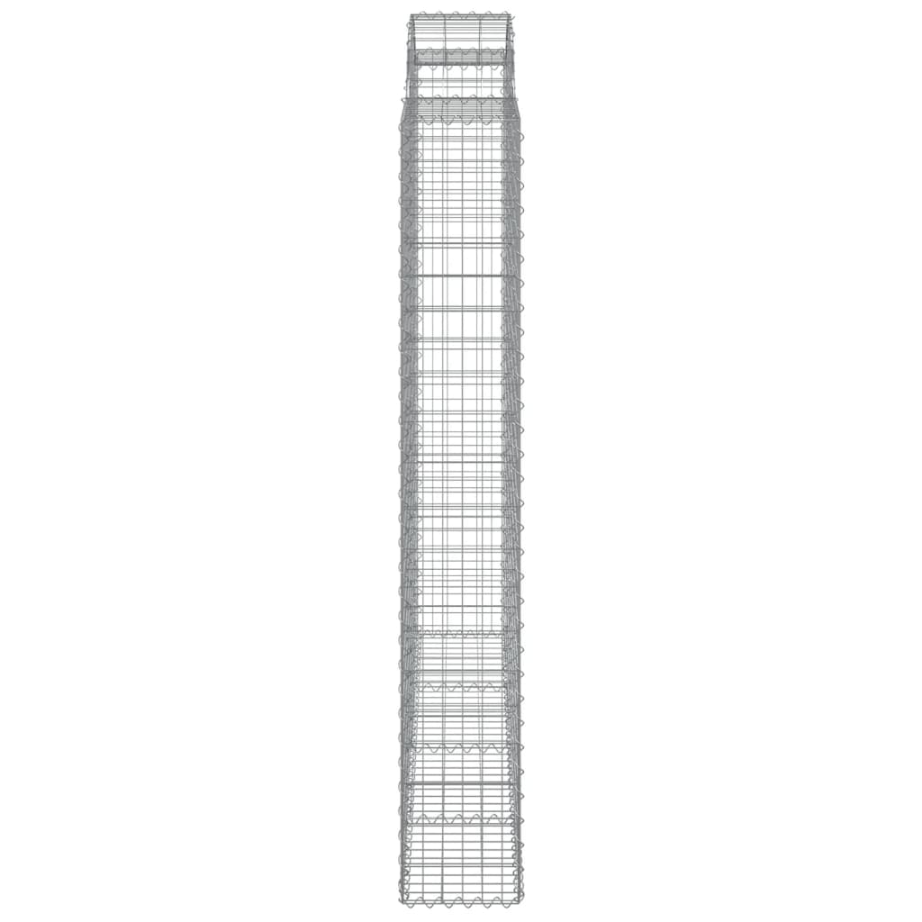 Paniers à gabions arqués 3 pcs 200x30x200/220 cm fer galvanisé