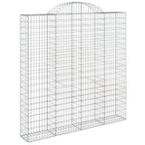 Paniers à gabions arqués 4 pcs 200x30x200/220 cm fer galvanisé