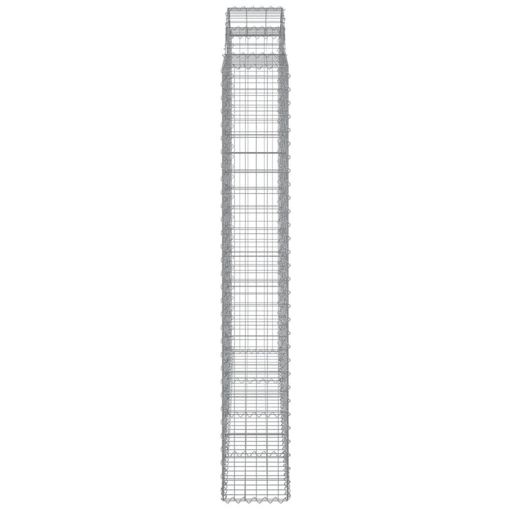 Paniers à gabions arqués 4 pcs 200x30x200/220 cm fer galvanisé