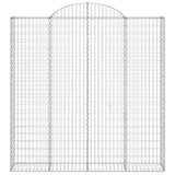 Paniers à gabions arqués 7 pcs 200x30x200/220 cm fer galvanisé