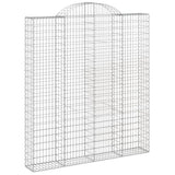 Arched Gabion Baskets 11 pcs 200x30x220/240 cm Galvanized Iron