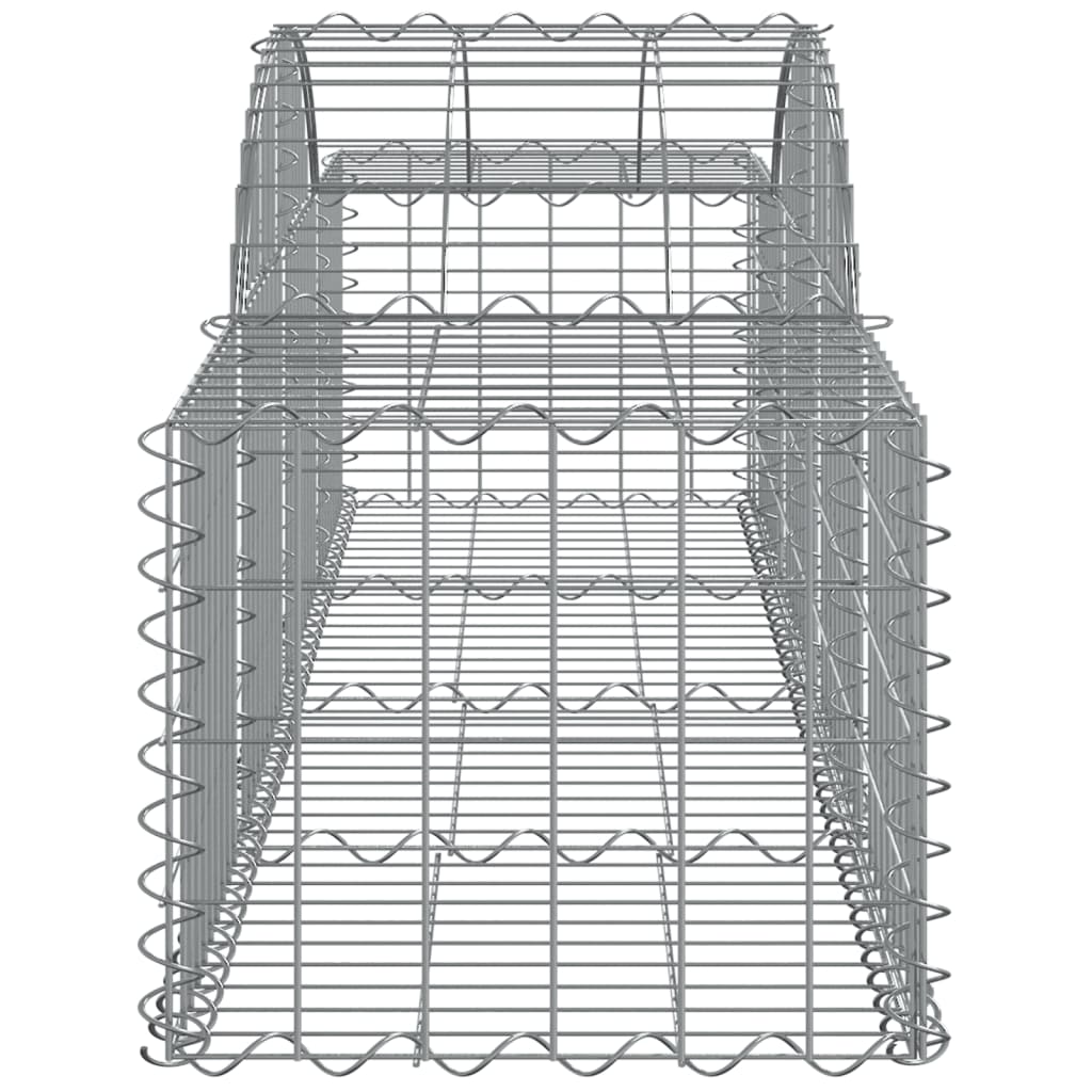 Paniers à gabions arqués 2 pcs 200x50x40/60 cm fer galvanisé