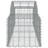 Paniers à gabions arqués 2 pcs 200x50x40/60 cm fer galvanisé