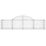 Paniers à gabions arqués 3 pcs 200x50x40/60 cm fer galvanisé