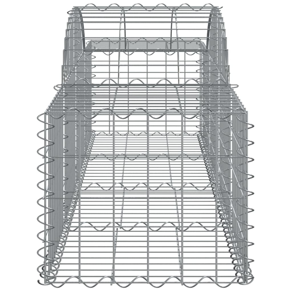 Paniers à gabions arqués 3 pcs 200x50x40/60 cm fer galvanisé