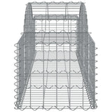 Paniers à gabions arqués 3 pcs 200x50x40/60 cm fer galvanisé