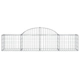 Paniers à gabions arqués 4 pcs 200x50x40/60 cm fer galvanisé