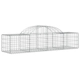 Paniers à gabions arqués 6 pcs 200x50x40/60 cm fer galvanisé