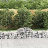 Paniers à gabions arqués 6 pcs 200x50x40/60 cm fer galvanisé