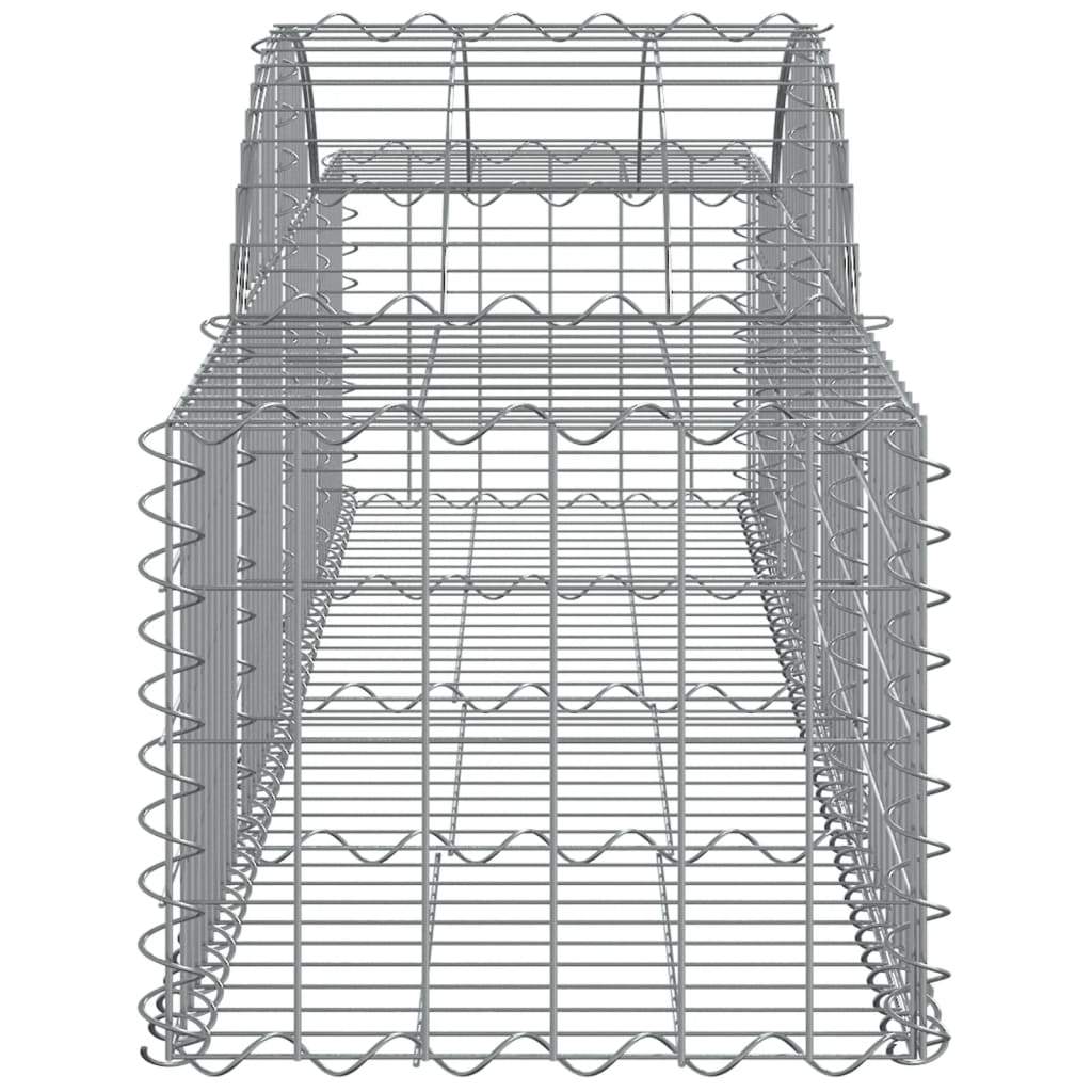 Paniers à gabions arqués 9 pcs 200x50x40/60 cm fer galvanisé