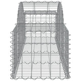 Paniers à gabions arqués 9 pcs 200x50x40/60 cm fer galvanisé