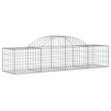 Paniers à gabions arqués 10 pcs 200x50x40/60 cm fer galvanisé