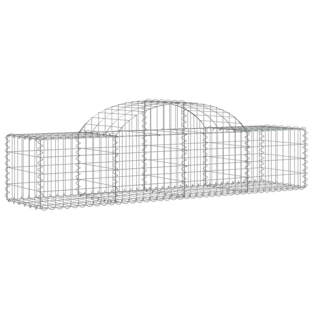 Paniers à gabions arqués 13 pcs 200x50x40/60 cm fer galvanisé