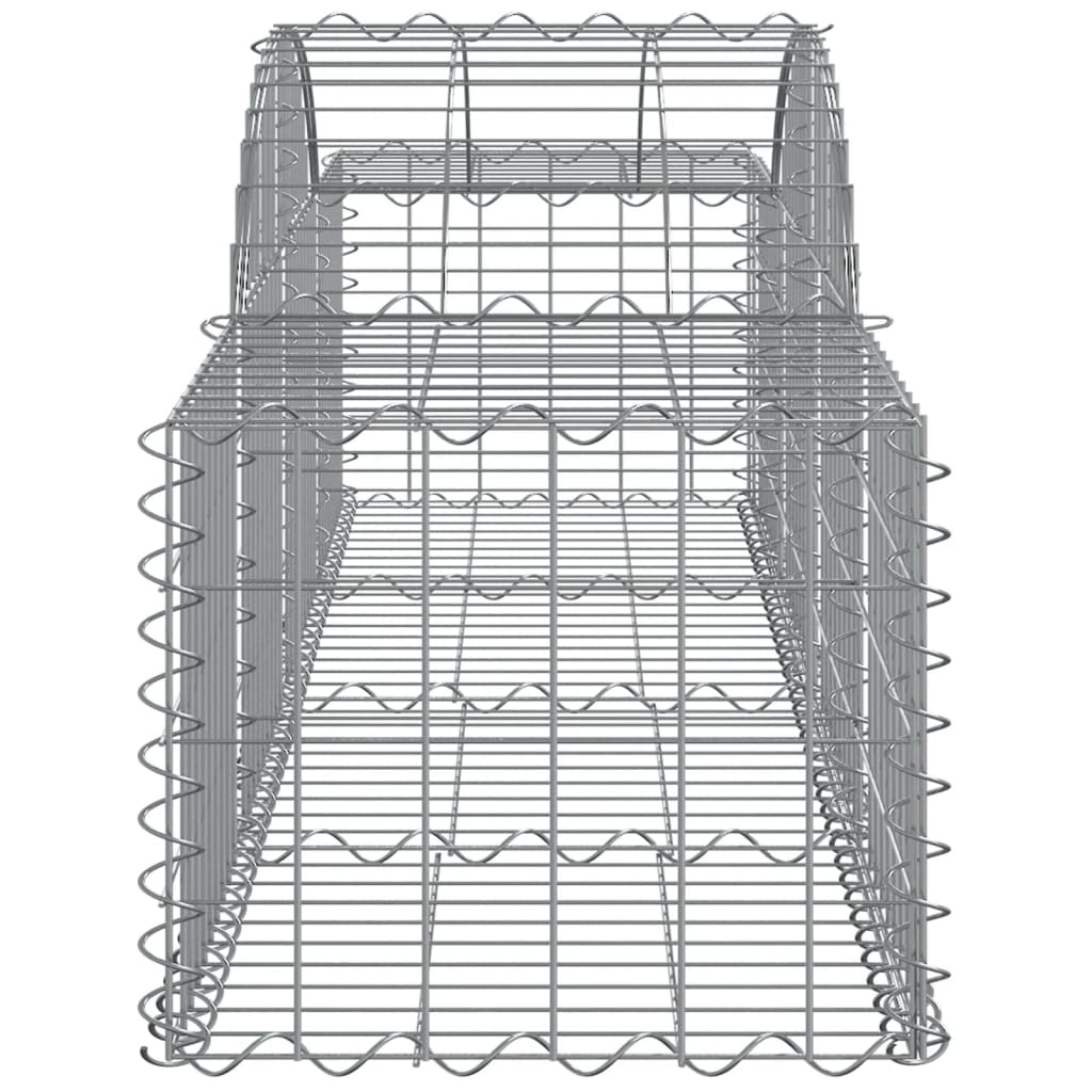 Paniers à gabions arqués 20 pcs 200x50x40/60 cm fer galvanisé