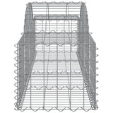 Paniers à gabions arqués 20 pcs 200x50x40/60 cm fer galvanisé