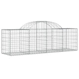 Paniers à gabions arqués 2 pcs 200x50x60/80 cm Fer galvanisé