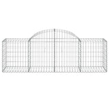 Paniers à gabions arqués 2 pcs 200x50x60/80 cm Fer galvanisé