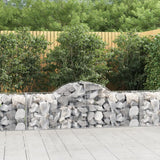 Paniers à gabions arqués 2 pcs 200x50x60/80 cm Fer galvanisé