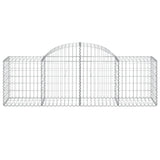 Paniers à gabions arqués 3 pcs 200x50x60/80 cm Fer galvanisé