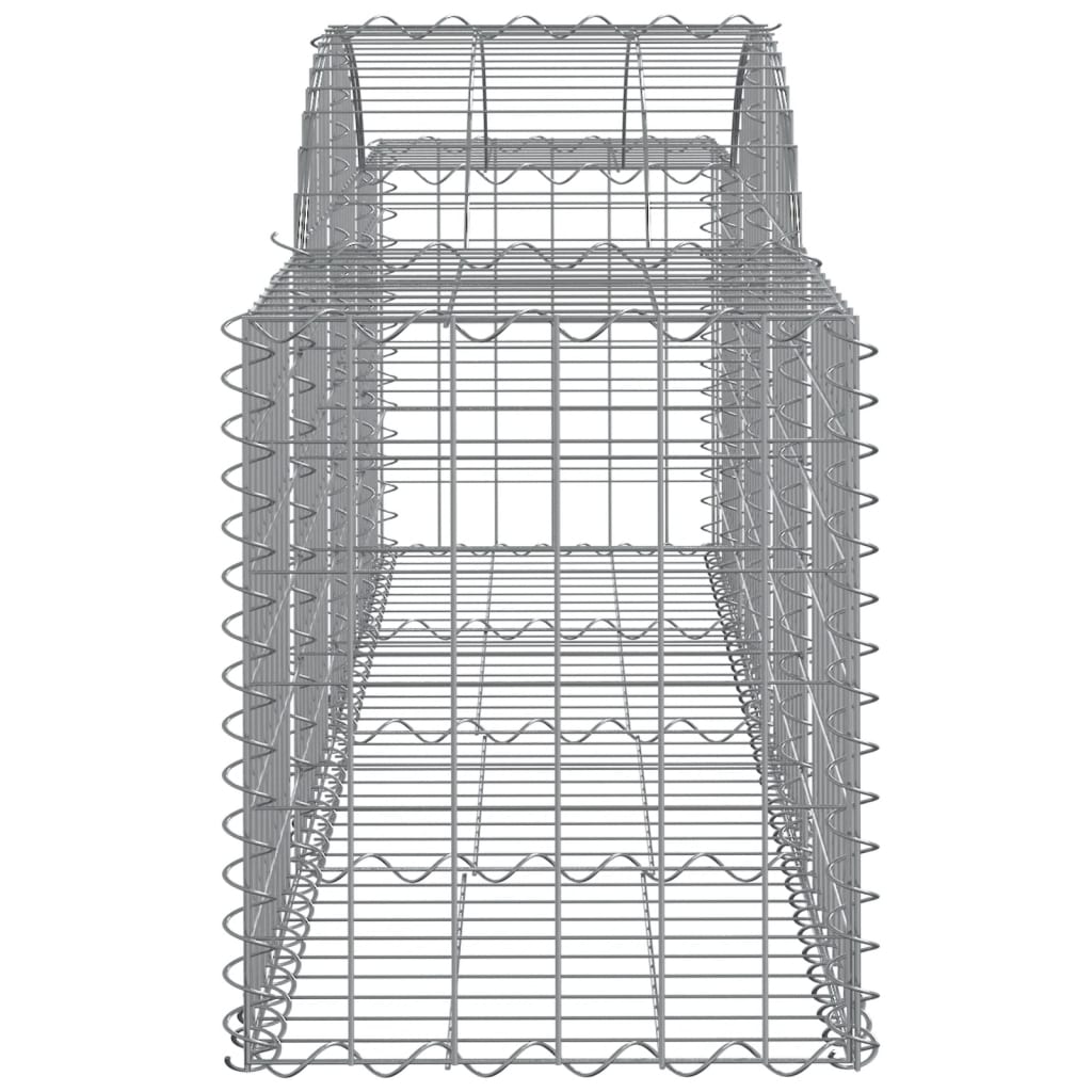 Paniers à gabions arqués 4 pcs 200x50x60/80 cm Fer galvanisé