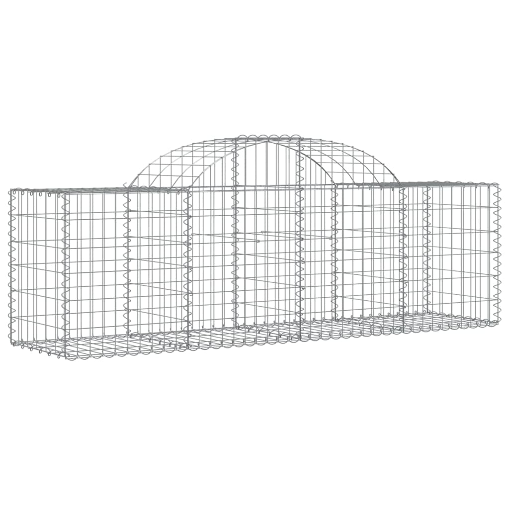 Paniers à gabions arqués 5 pcs 200x50x60/80 cm Fer galvanisé