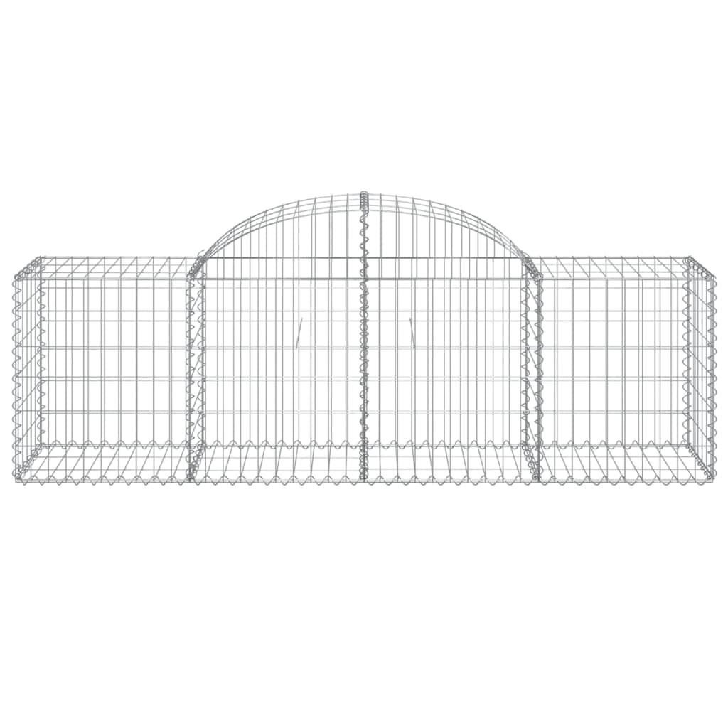 Paniers à gabions arqués 5 pcs 200x50x60/80 cm Fer galvanisé