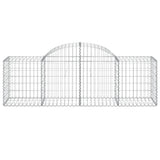 Paniers à gabions arqués 5 pcs 200x50x60/80 cm Fer galvanisé